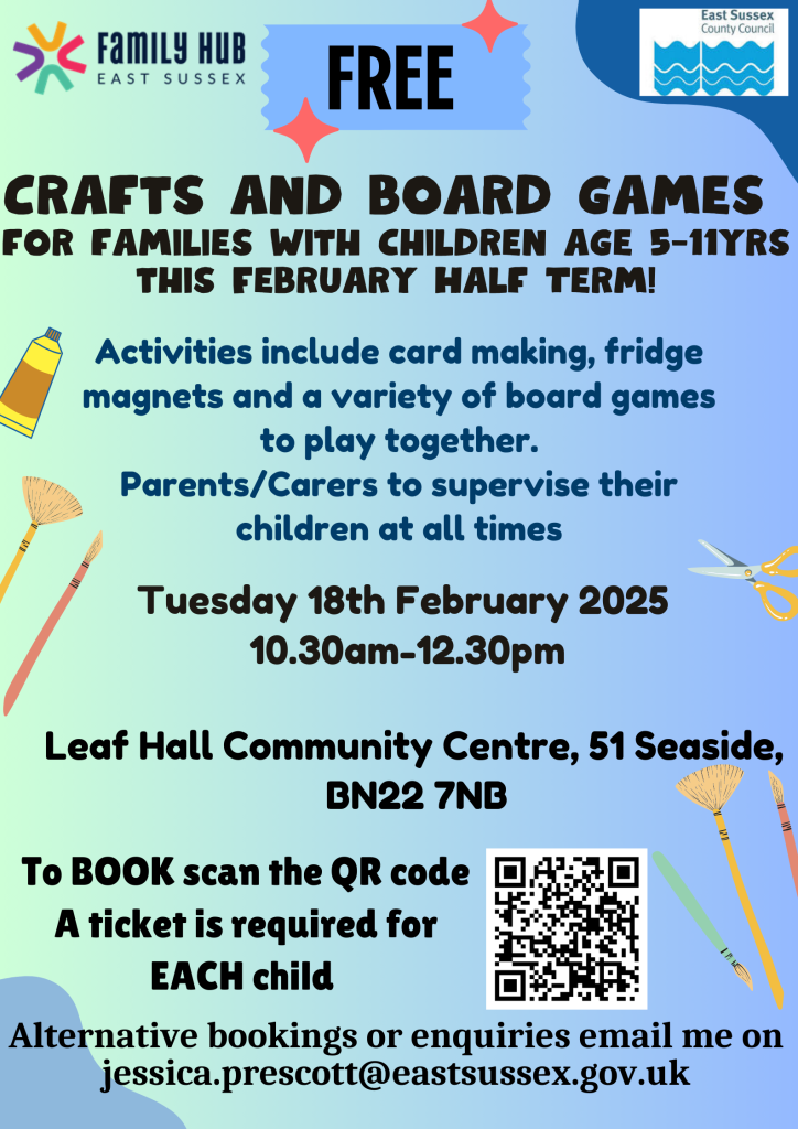 Half Term Crafts & Board Games